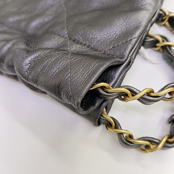 CHANEL 22 Small Quilted Calfskin Gray