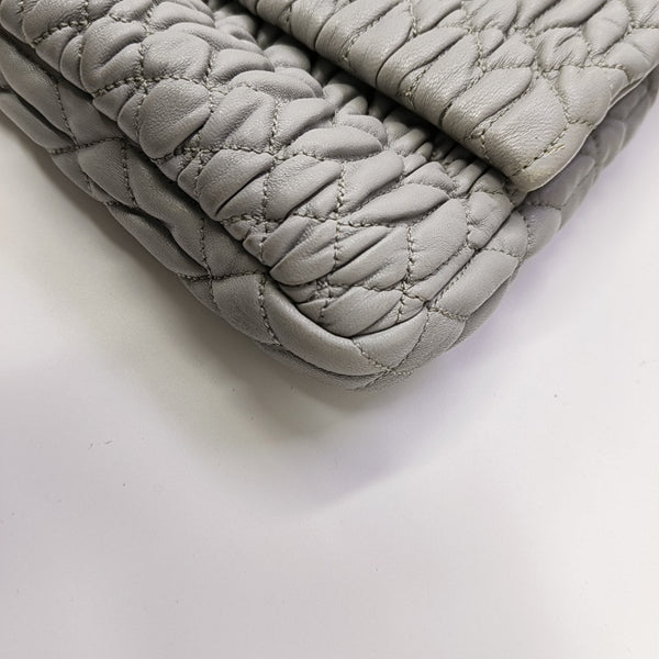 Crystal Quilted Lambskin Gray