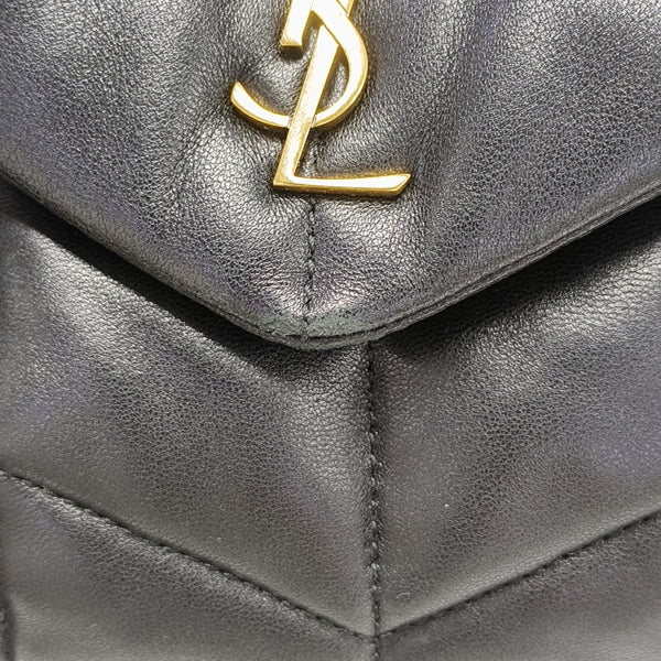 PUFFER Mini Chevron Lambskin Black