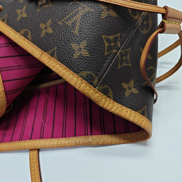 NEVERFULL GM Monogram Coated Canvas Brown