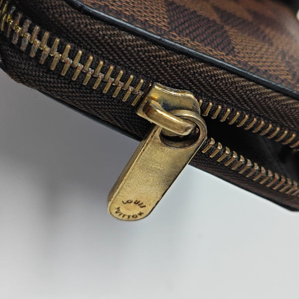 ZIPPY Damier Ebene Coated Canvas Brown Wallet