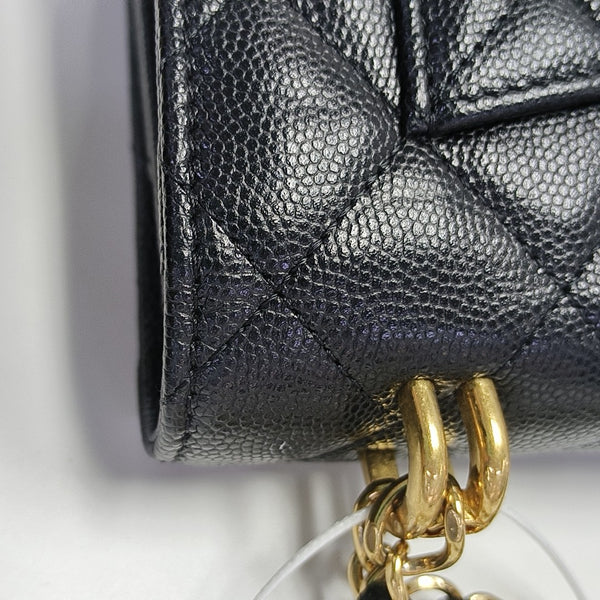 WOC Quilted Grained Calfskin Black