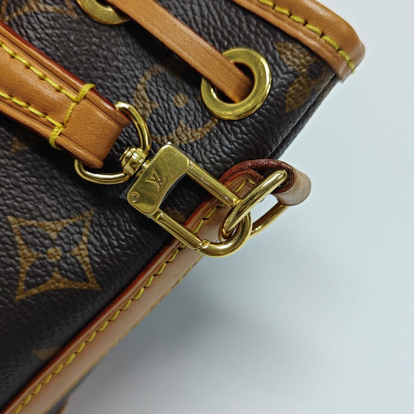 NOÉ Nano Monogram Coated Canvas Brown