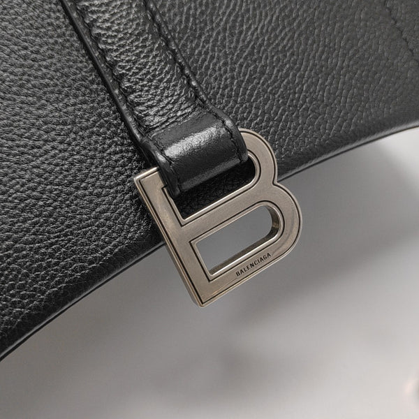 Hourglass East West Tote Small Calfskin Black