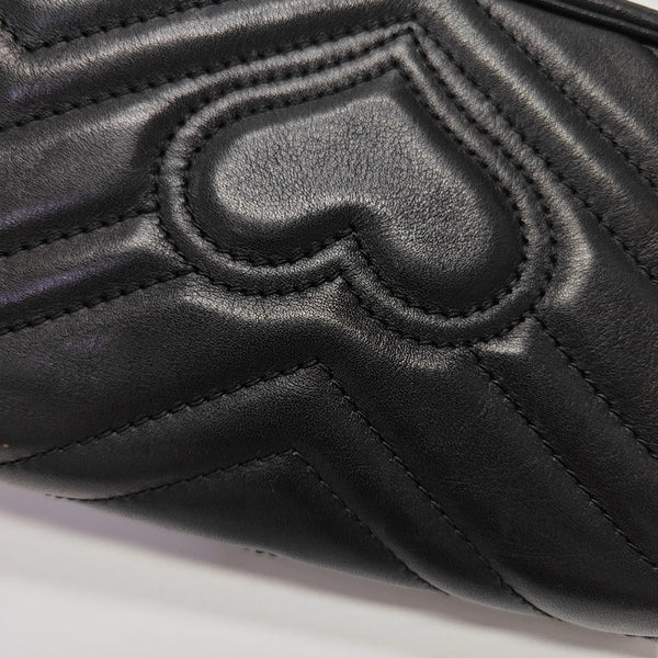 GG Marmont Mini Quilted Calfskin Black