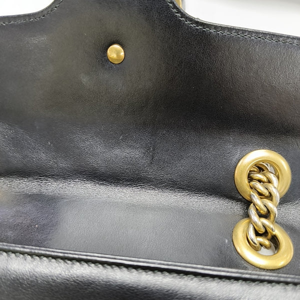 GG Marmont Small Quilted Calfskin Black