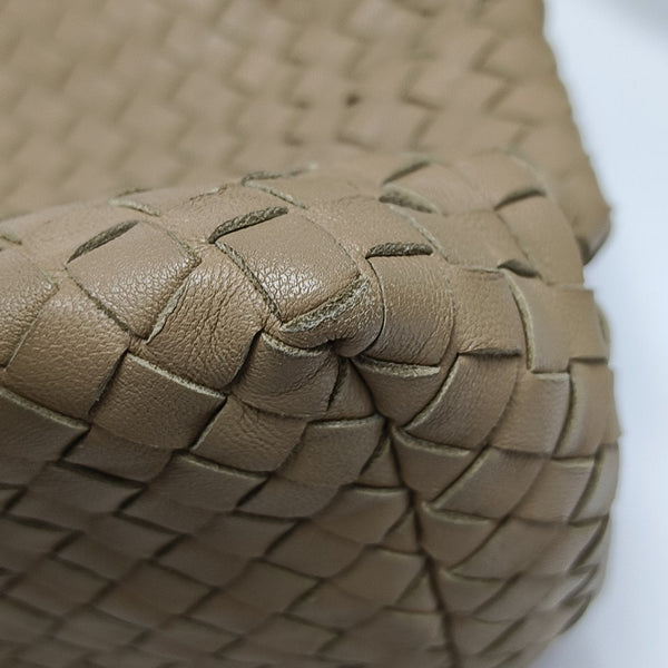 Lambskin Top Handle Bag Beige