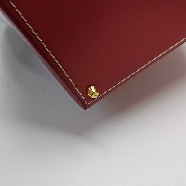Calfskin Top Handle Bag Red