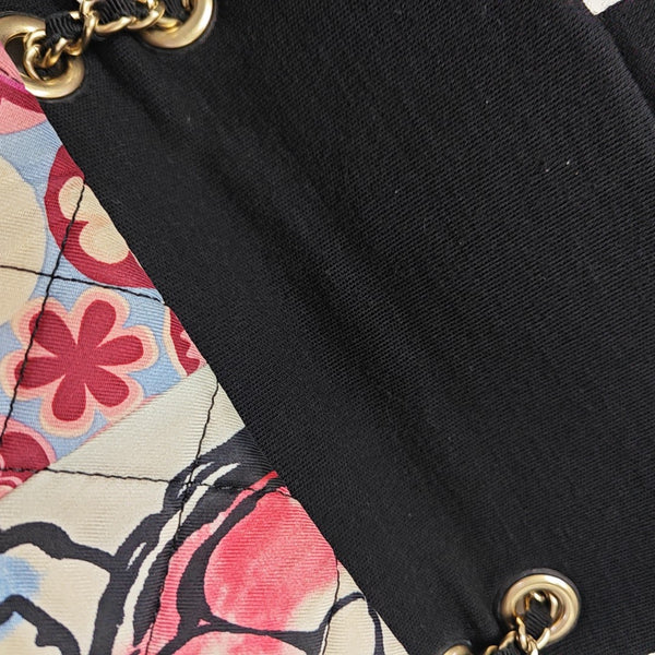 CLASSIC FLAP Mini Quilted Fabric Multicolor
