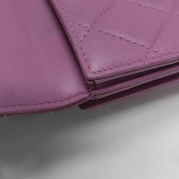 Quilted Lambskin Wallet Purple