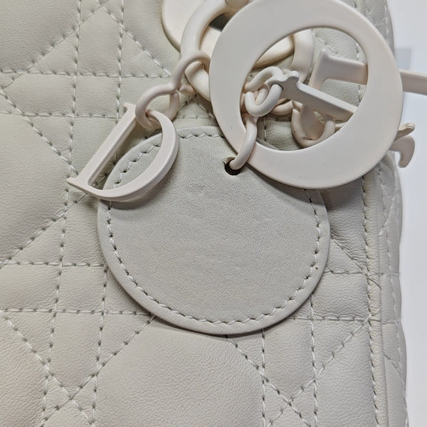 Lady Dior Mini Cannage Lambskin White