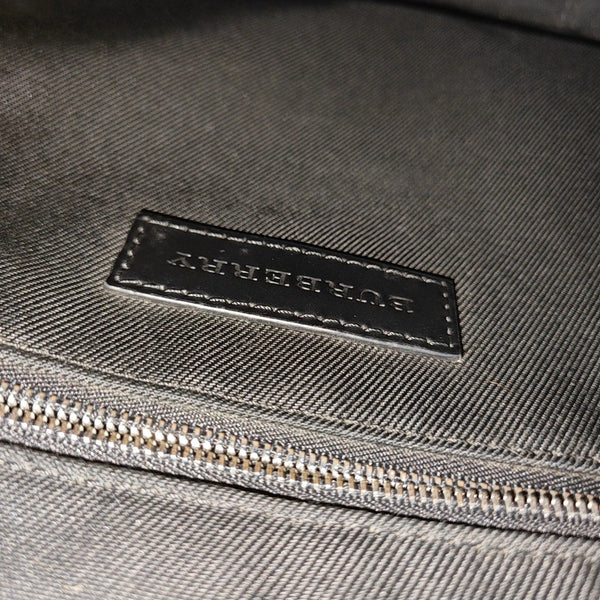 Coated Canvas Shoulder Bag Black