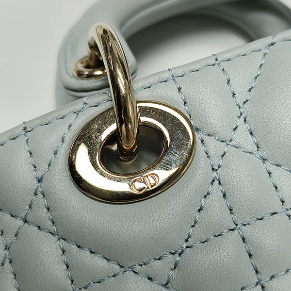 Lady D-Joy Super Mini Cannage Lambskin Blue
