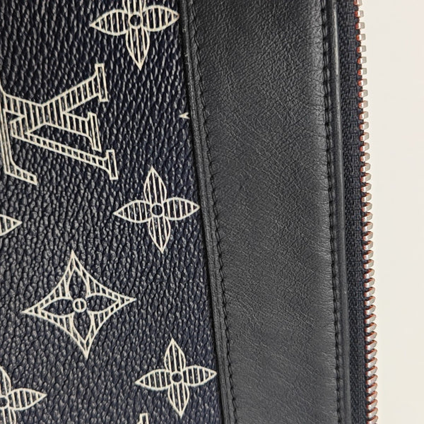 APOLLO GM Monogram Coated Canvas Blue