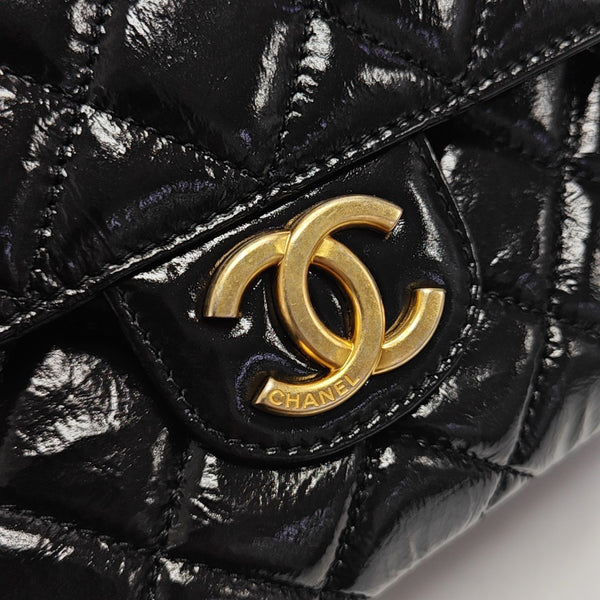 23C HOBO Medium Quilted Calfskin Black