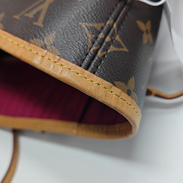 NEVERFULL MM Monogram Coated Canvas Brown