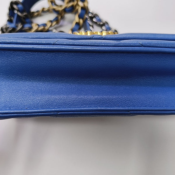 CHANEL 19 WOC Quilted Lambskin Blue