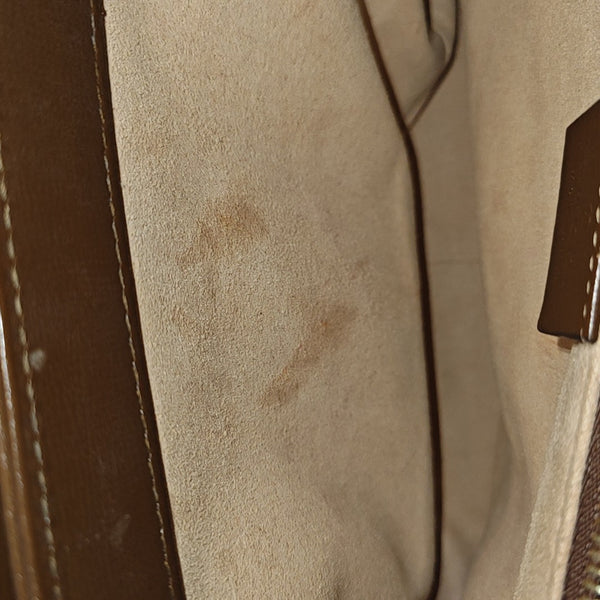 Horsebit 1955 Medium Monogram Coated Canvas Beige