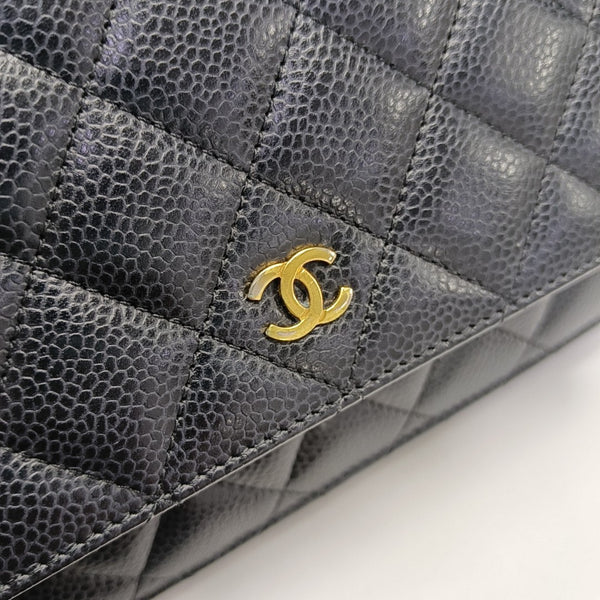 WOC Quilted Grained Calfskin Black