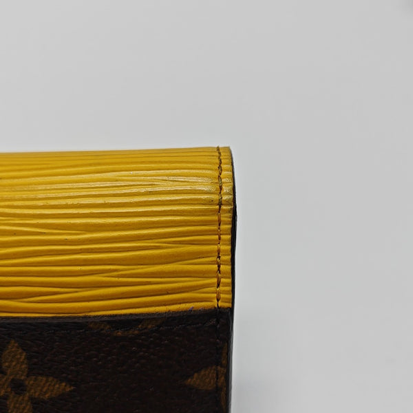MARIE LOU Monogram Coated Canvas Brown Wallet