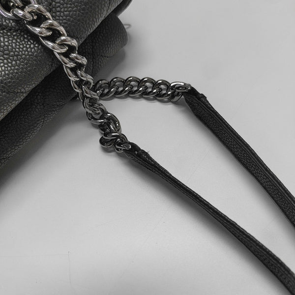 Quilted Grained Calfskin Black