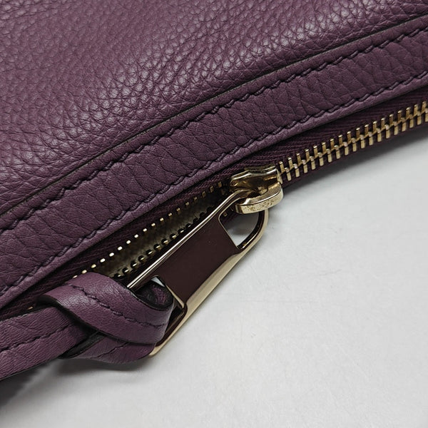 Calfskin Shoulder Bag Purple