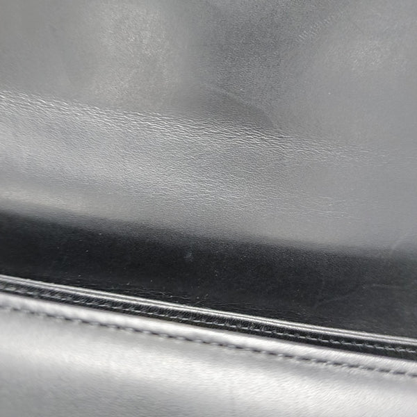 Calfskin Top Handle Bag Black