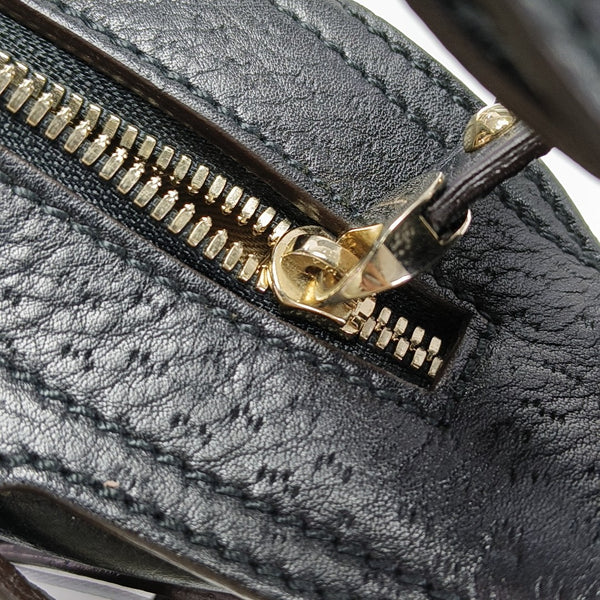 Calfskin Top Handle Bag Black