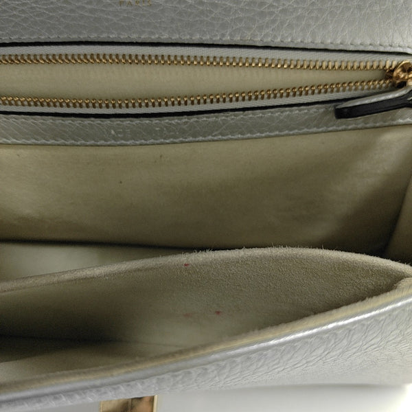 Diorama Medium Cannage Calfskin Silver