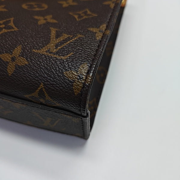 SAC PLAT BB Monogram Coated Canvas Brown