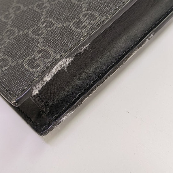 Coated Canvas Clutch Black