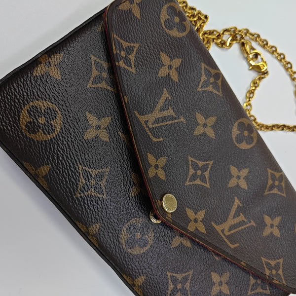 FÉLICIE Monogram Coated Canvas Brown