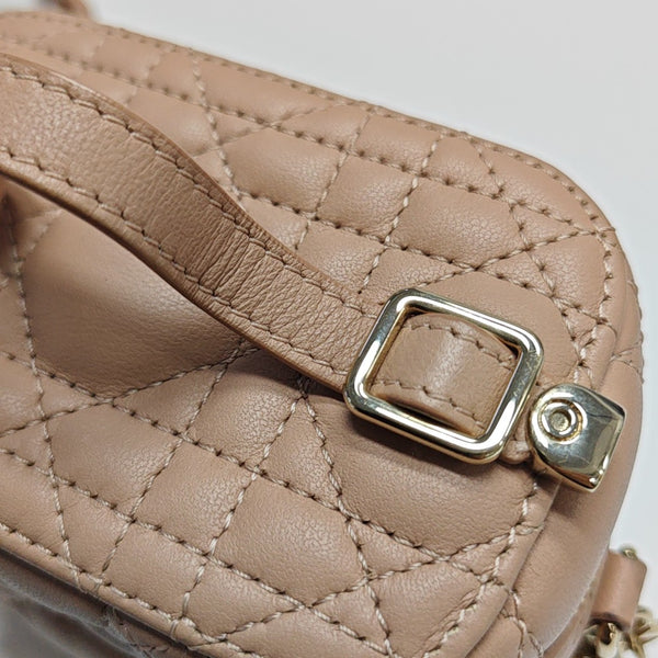 Lady Dior Super Mini Quilted Lambskin Pink