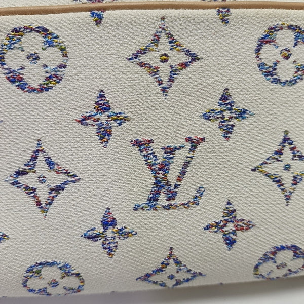 IVY Monogram Coated Canvas White