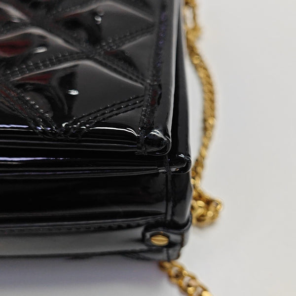 BECKY Mini Quilted Patent Calfskin Black