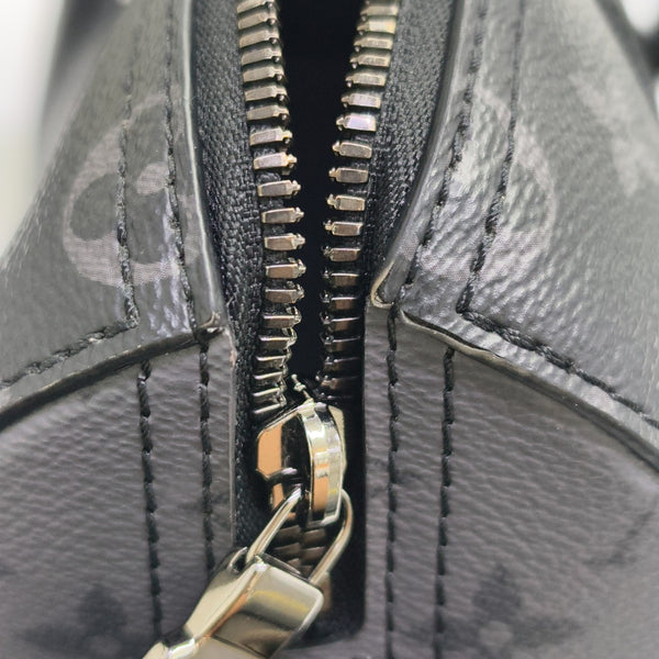 KEEPALL Monogram Coated Canvas Black