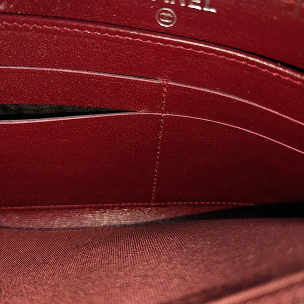 Quilted Calfskin Wallet Red