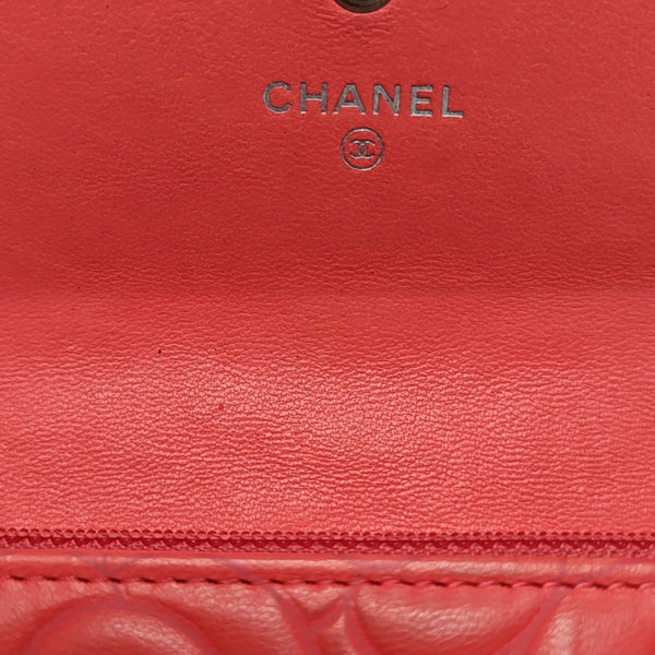 Quilted Lambskin Wallet Red