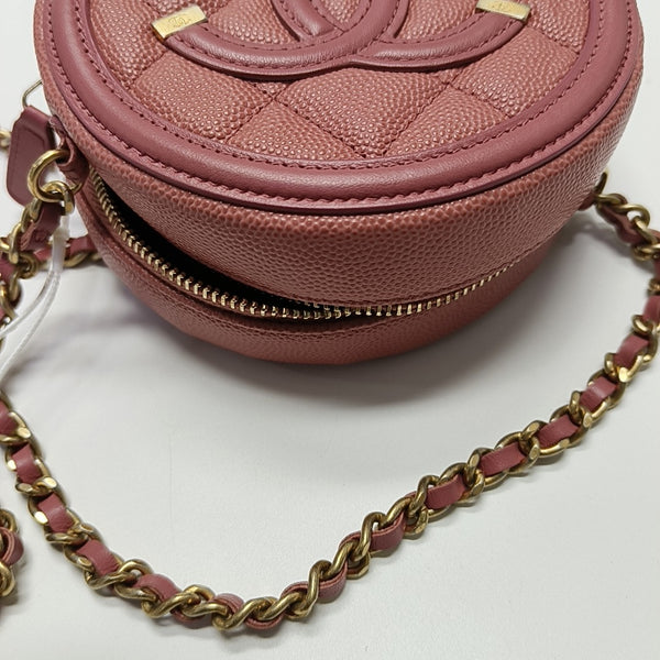 FILIGREE Mini Quilted Grained Calfskin Pink