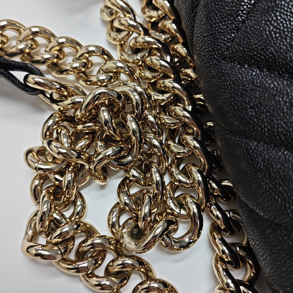 BOY CHANEL Chevron, Quilted Grained Calfskin Black