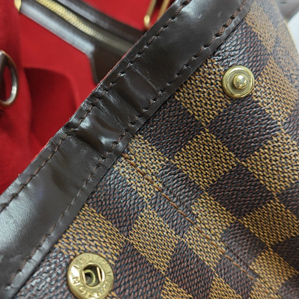 HAMPSTEAD MM Damier Ebene Coated Canvas Brown