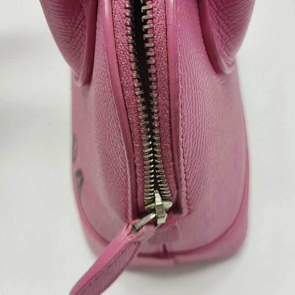 Top Handle Calfskin Red