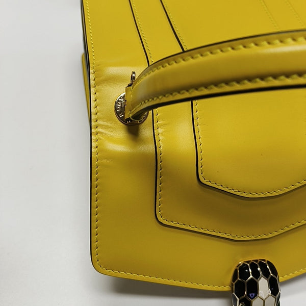 SERPENTI FOREVER Small Quilted Calfskin Yellow