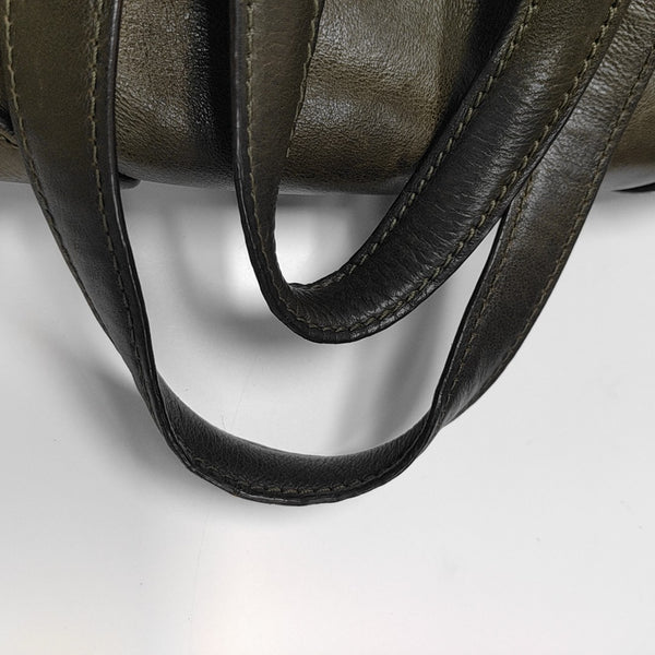 Calfskin Top Handle Bag Green