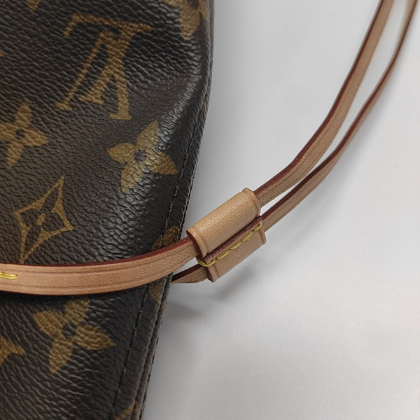NEVERFULL MM Monogram Coated Canvas Brown