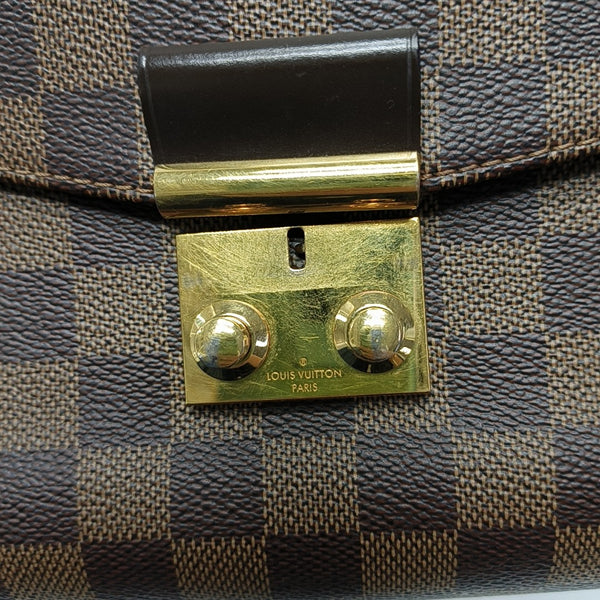 CROISETTE Damier Ebene Coated Canvas Brown