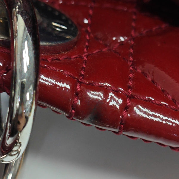 Dior Soft Large Cannage Patent Leather Red
