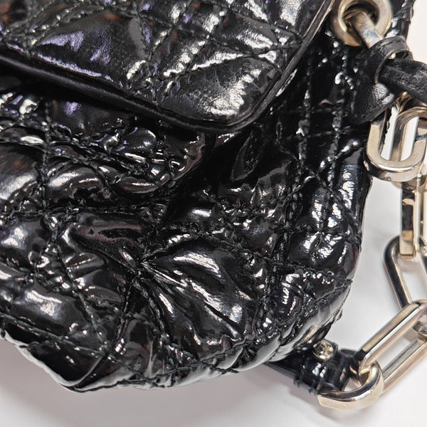 New Lock Cannage Patent Leather Black
