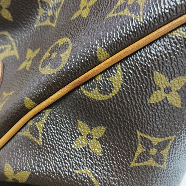 Monogram Coated Canvas Top Handle Bag Brown