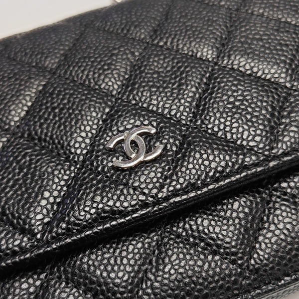 WOC Quilted Grained Calfskin Black